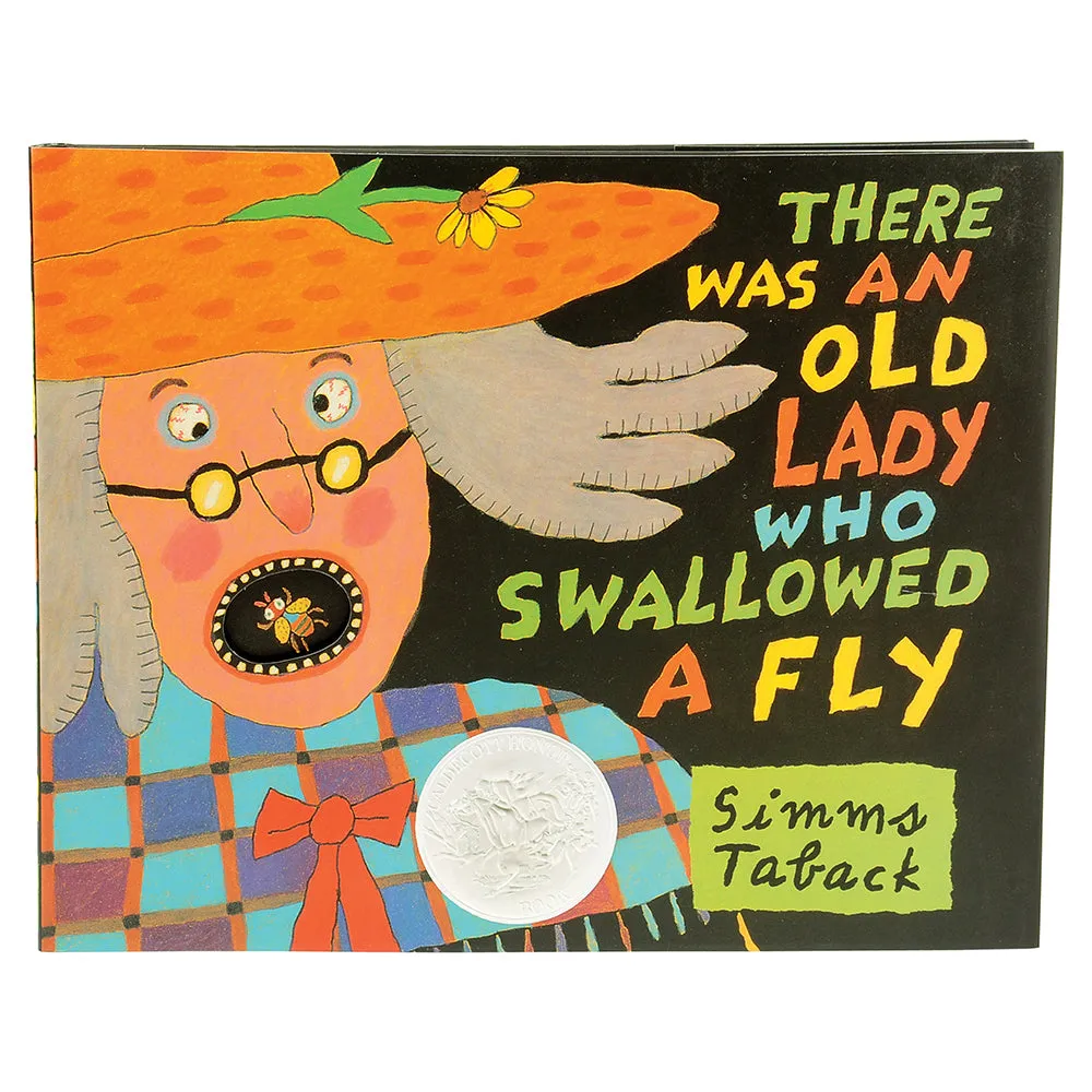There Was an Old Lady Storytelling Puppet & Book Set | 8-Piece Doll and Finger Puppet Kit*