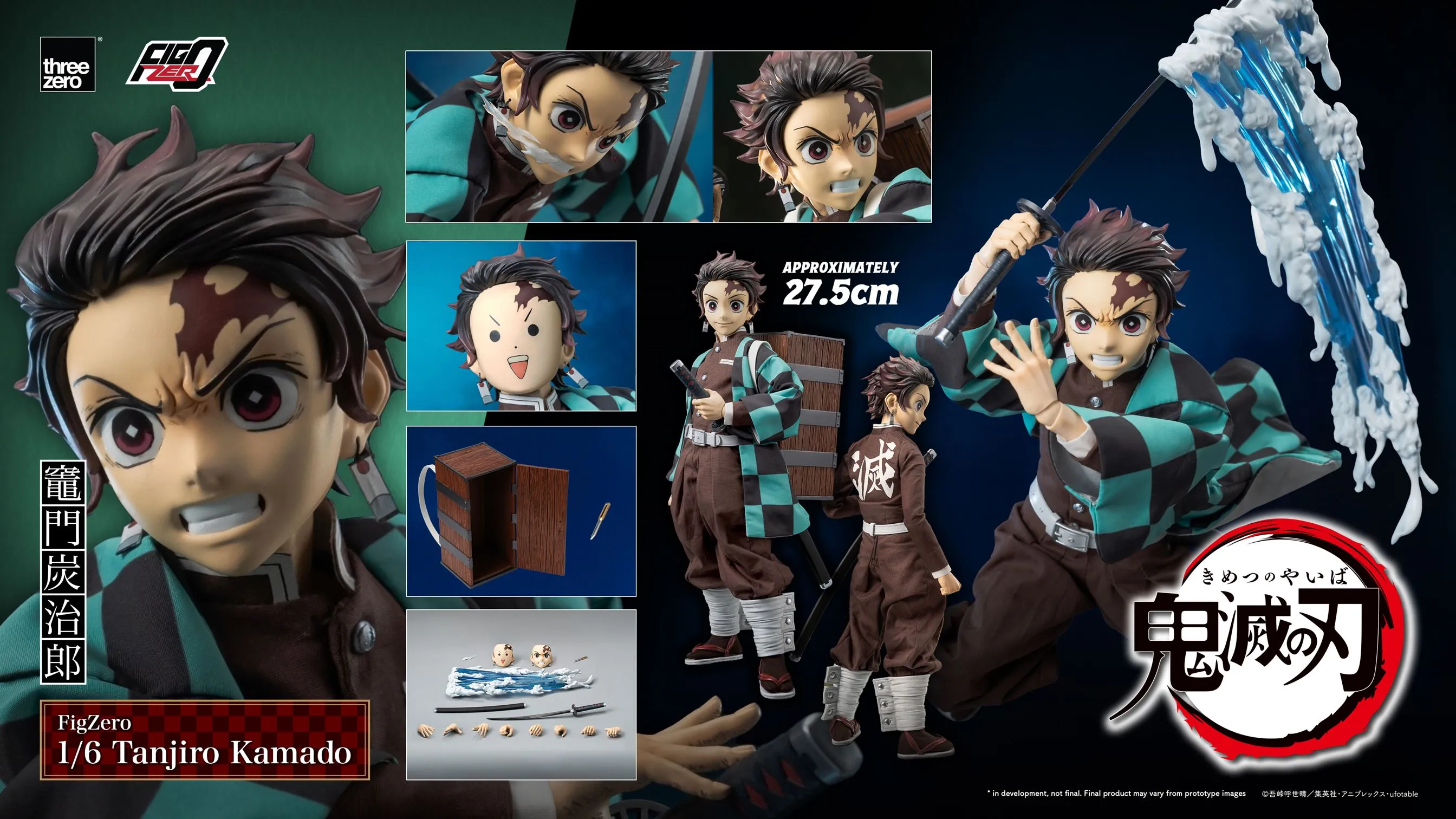 ThreeZero FigZero 1/6 Demon Slayer: Kimetsu no Yaiba Tanjiro Kamado Scale Action Figure