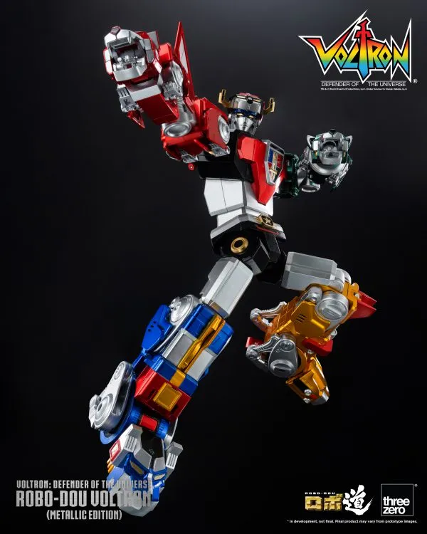 ThreeZero Voltron: Defender of the Universe ROBO-DOU Voltron (Metallic Edition) SDCC 2023 Exclusive Action Figure