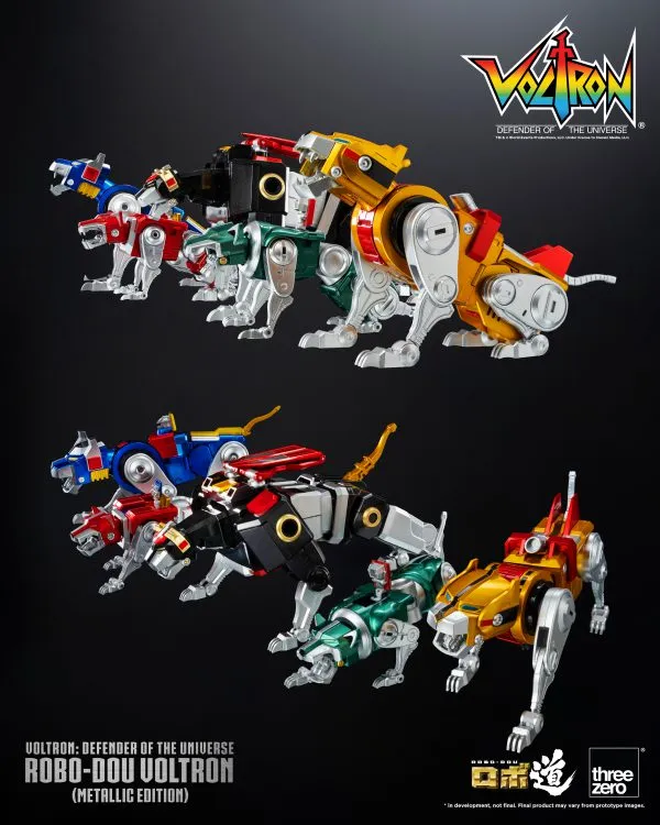 ThreeZero Voltron: Defender of the Universe ROBO-DOU Voltron (Metallic Edition) SDCC 2023 Exclusive Action Figure