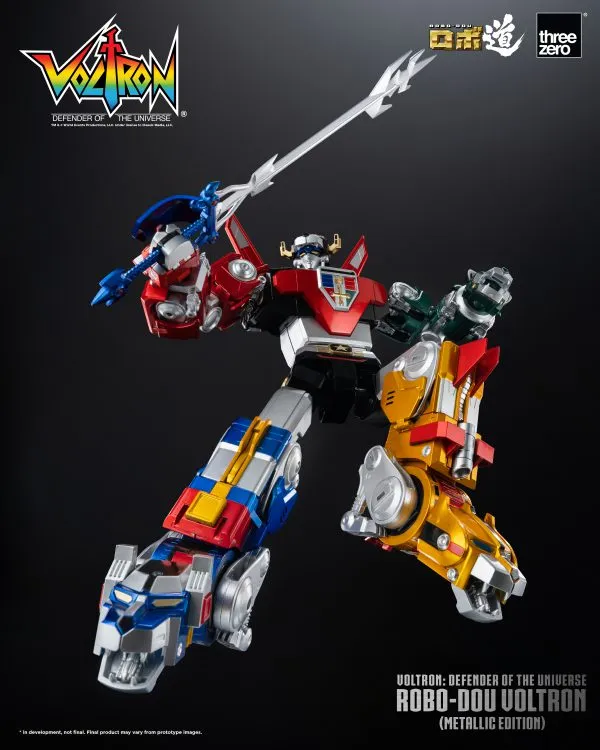ThreeZero Voltron: Defender of the Universe ROBO-DOU Voltron (Metallic Edition) SDCC 2023 Exclusive Action Figure