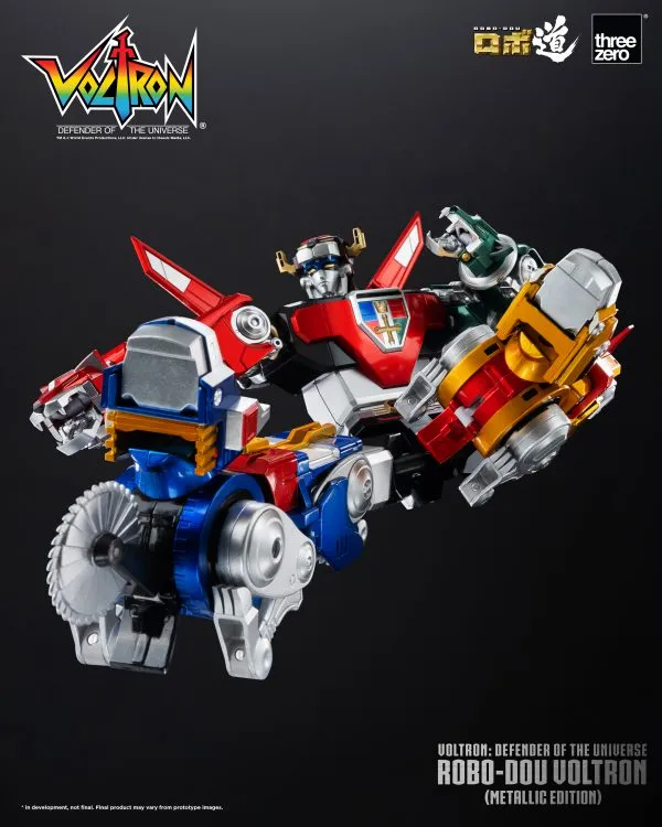 ThreeZero Voltron: Defender of the Universe ROBO-DOU Voltron (Metallic Edition) SDCC 2023 Exclusive Action Figure