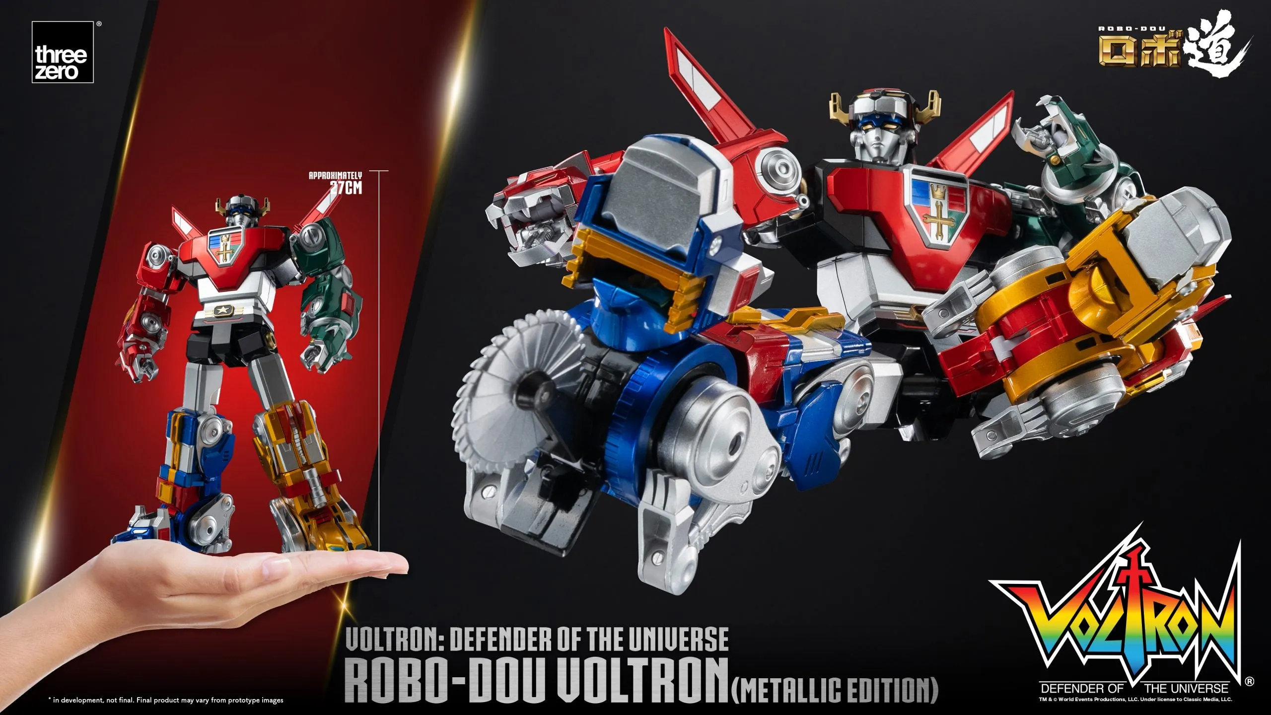 ThreeZero - Voltron: Defender of the Universe ROBO-DOU Voltron (Metallic Edition)