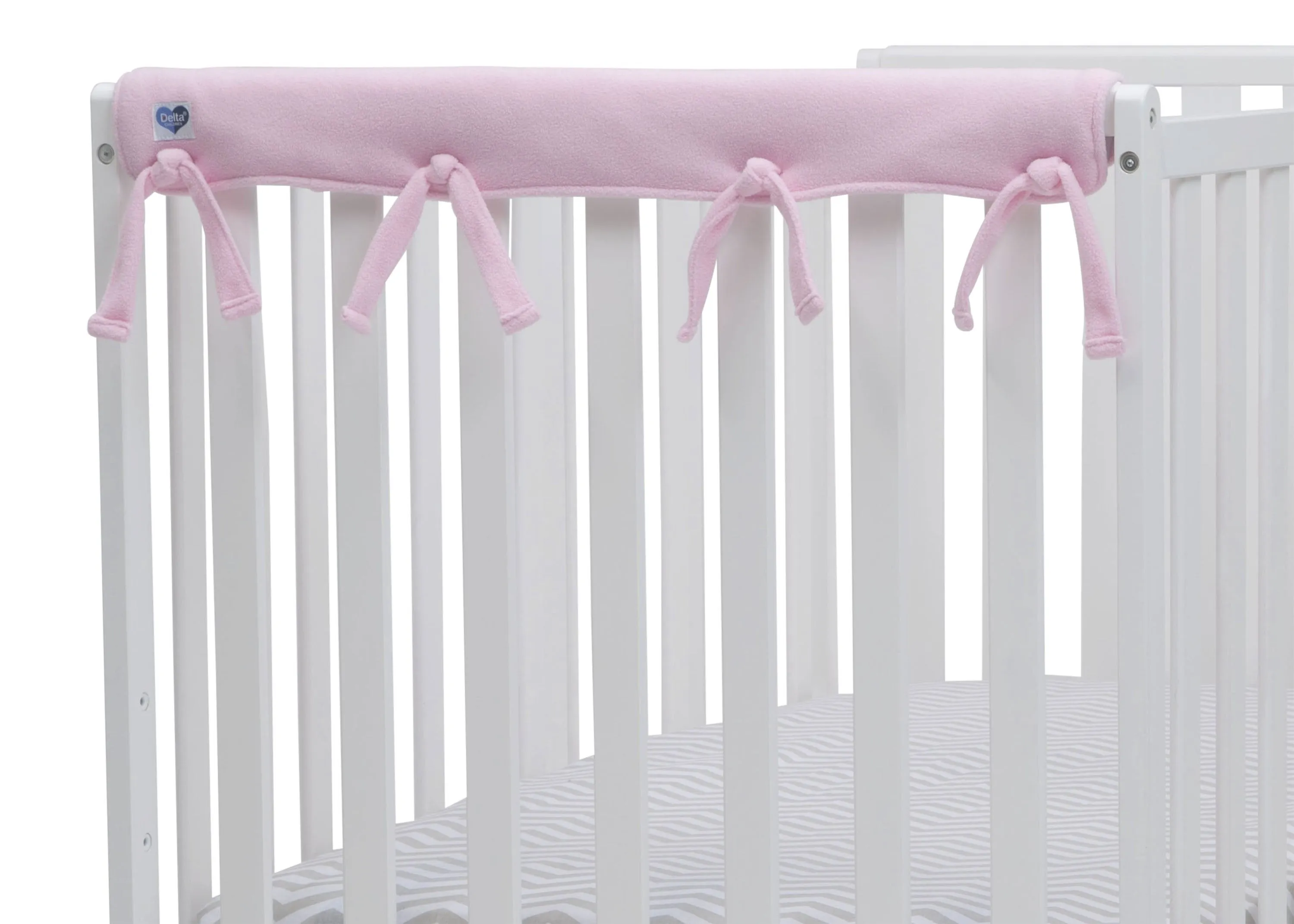 Waterproof Fleece Crib Rail Covers/Protectors for Short Side Rails, 2 Pack