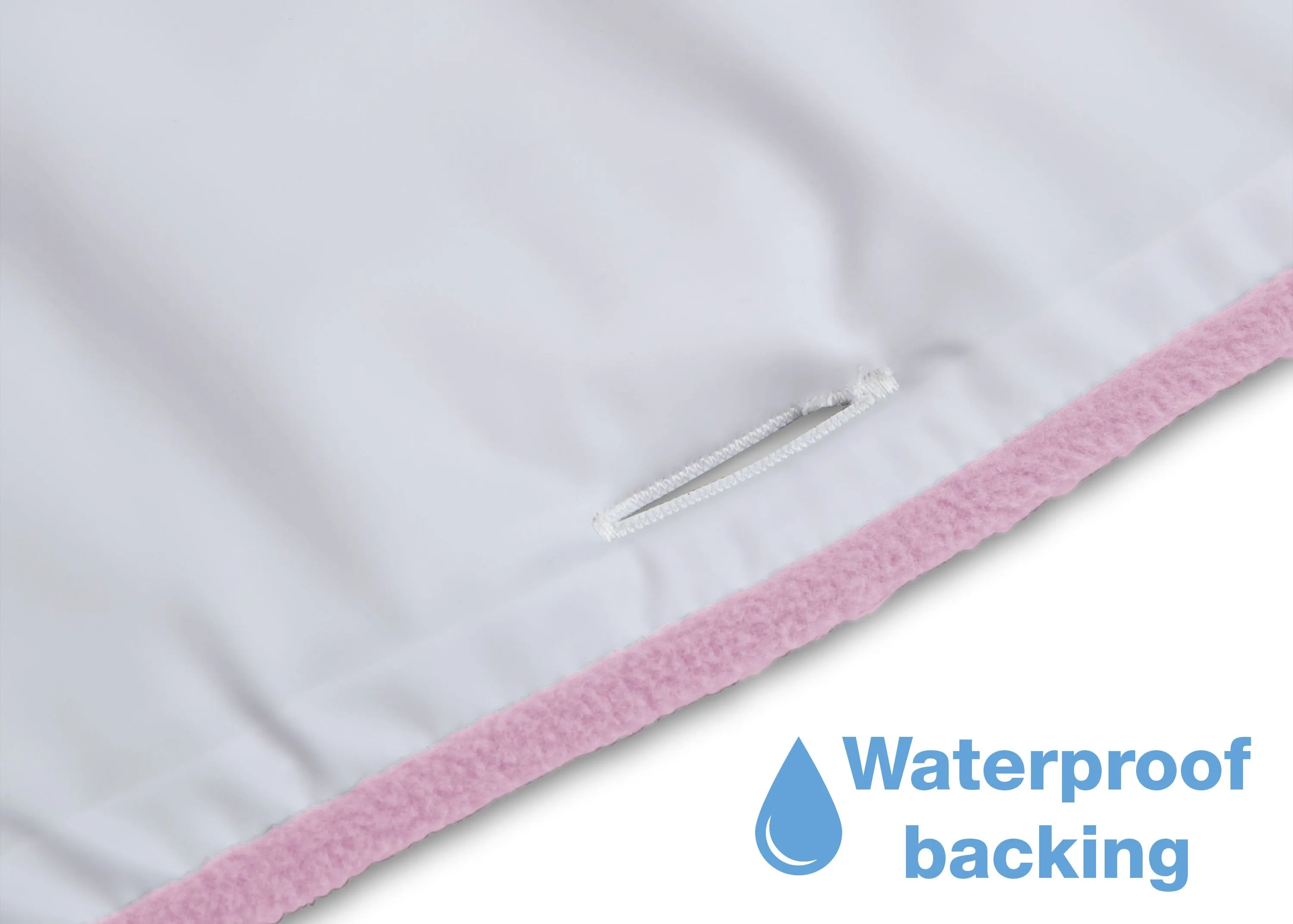 Waterproof Fleece Crib Rail Covers/Protectors for Short Side Rails, 2 Pack