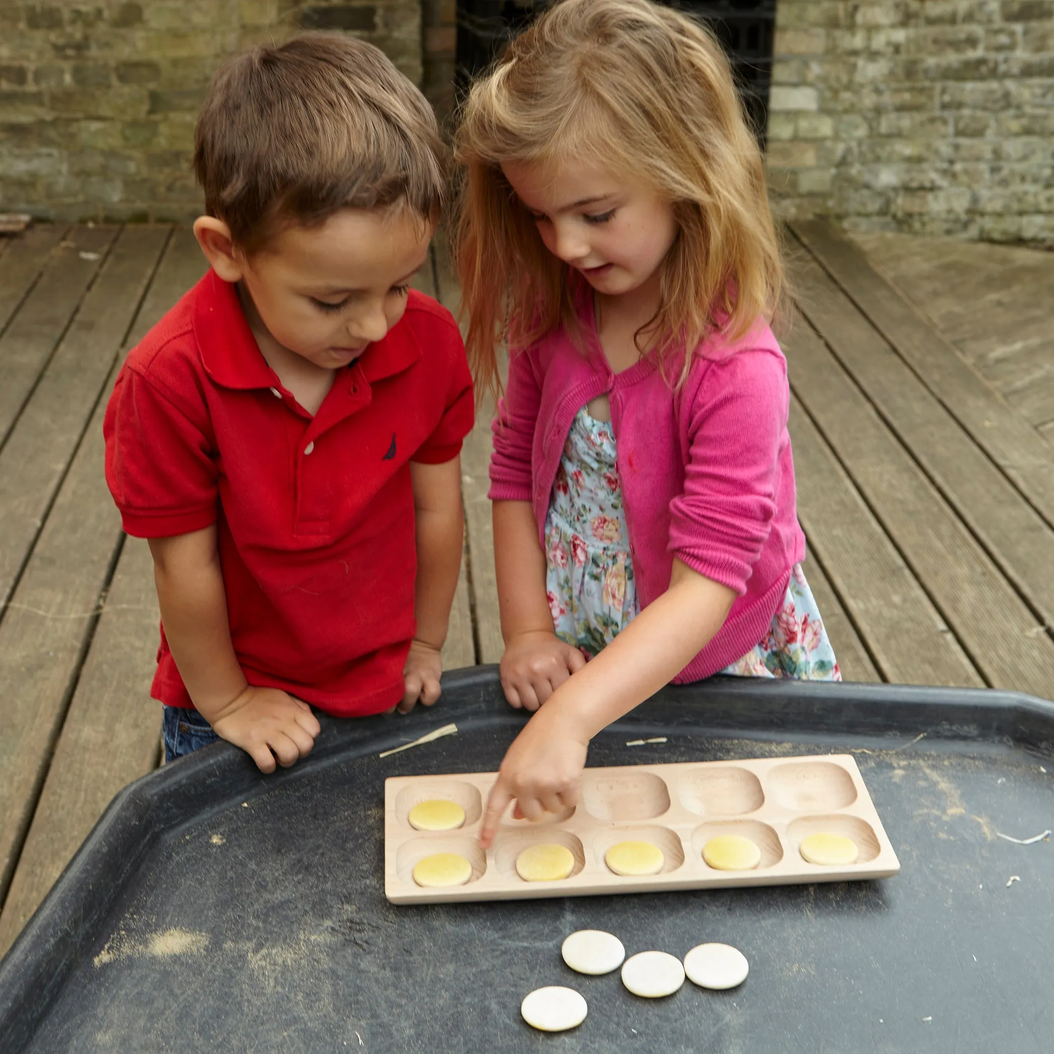 Yellow Door Two-Tone Counting Stones - Interactive Math Game Set of 20
