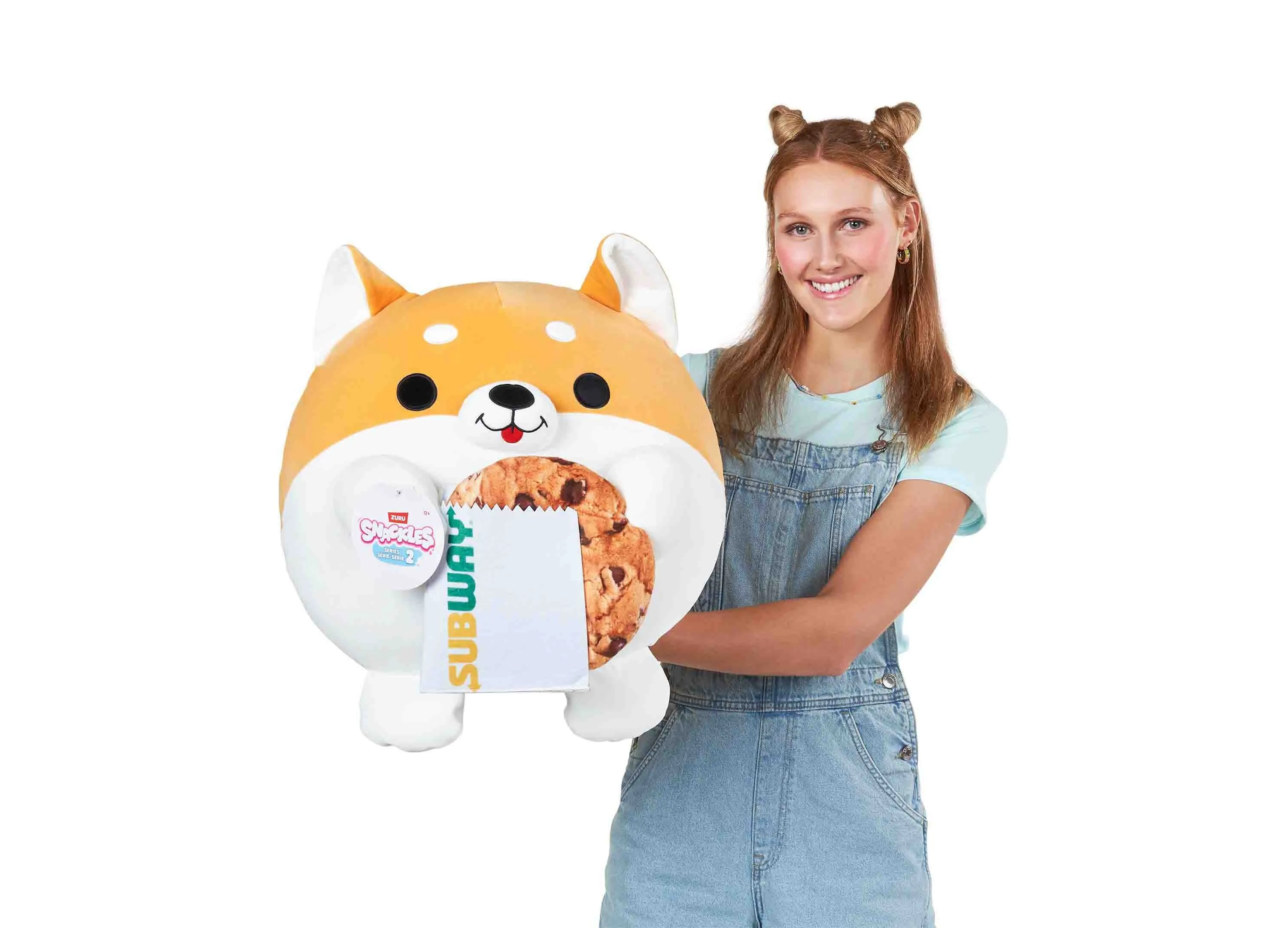 ZURU Snackles Series 2 Corgi 16 Inch Squishy Comfort Plush with Subway Cookie
